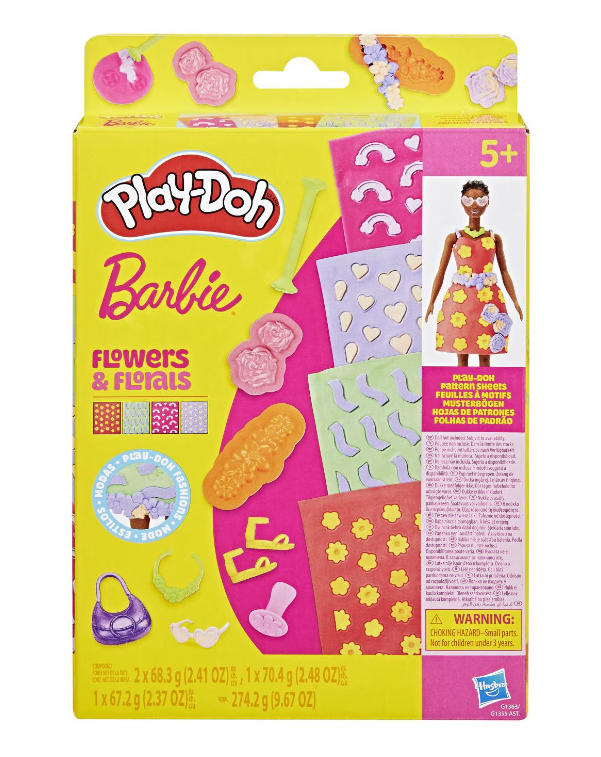 PLAY DOH BARBIE SET PLASTELINA CREATII VESTIMENTARE CU FLORI, G1355
