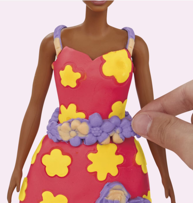 PLAY DOH BARBIE SET PLASTELINA CREATII VESTIMENTARE CU FLORI, G1355