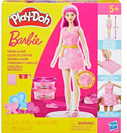 PLAY DOH BARBIE SET PLASTELINA INIMIOARE SI PAR, G1357