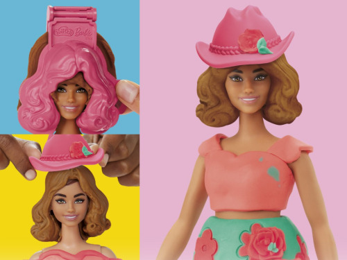PLAY DOH BARBIE SET PLASTELINA CREATII VESTIMENTARE CU FLORI SI FRANJURI COWBOY, G1360