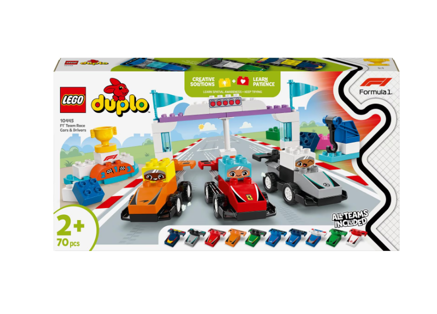 LEGO DUPLO ECHIPA F1: MASINI SI PILOTI DE CURSE, 10445