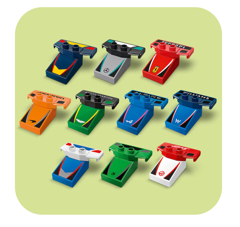 LEGO DUPLO ECHIPA F1: MASINI SI PILOTI DE CURSE, 10445