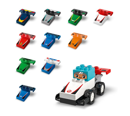 LEGO DUPLO ECHIPA F1: MASINI SI PILOTI DE CURSE, 10445