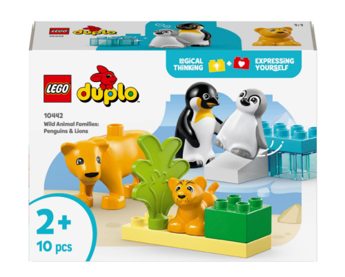 LEGO DUPLO СЕМЕЙСТВА ДИКИХ ЖИВОТНЫХ: ПИНГВИНЫ И ЛЬВЫ, 10442