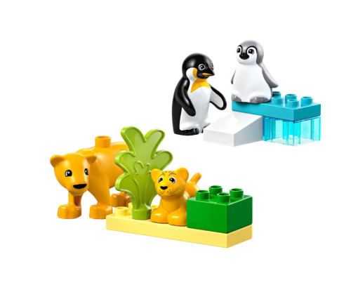 LEGO DUPLO FAMILII DE ANIMALE SALBATICE: PINGUINI SI LEI, 10442