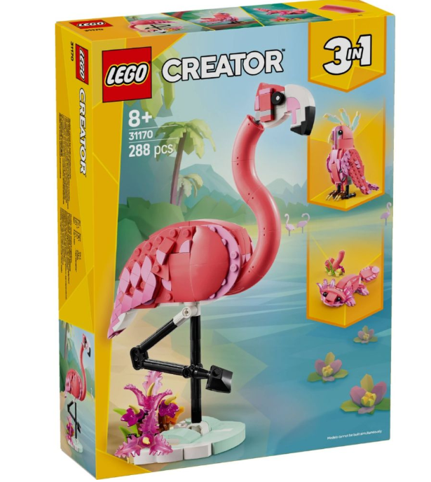 LEGO CREATOR ДИКИЕ ЖИВОТНЫЕ РОЗОВЫЙ ФЛАМИНГО, 31170