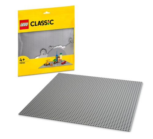 Классическая серая базовая пластина LEGO, 11024