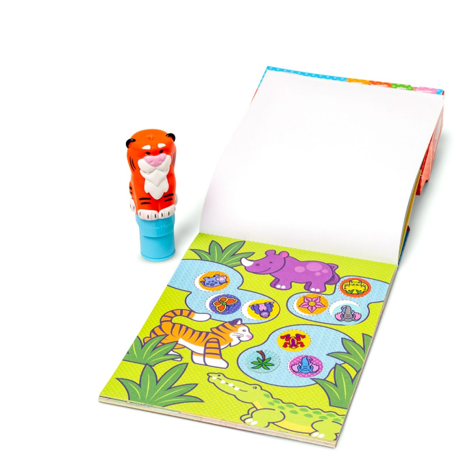 Melissa & Doug Набор для игр с наклейками и многоразовым штампиком «Тигр», 6074897
