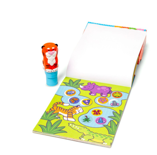 Melissa & Doug Набор для игр с наклейками и многоразовым штампиком «Тигр», 6074897