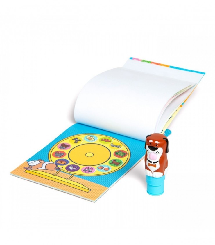 MELISSA AND DOUG SET DE JOACA AUTOCOLANTE SI STAMPILA CU CATELUS REINCARCABILA, 6074891