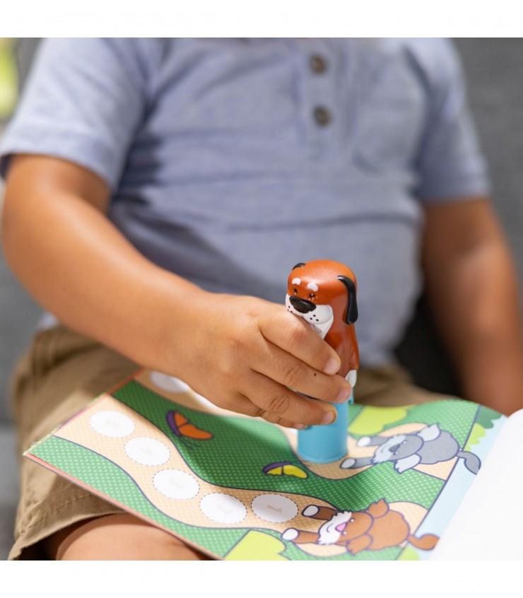 MELISSA AND DOUG SET DE JOACA AUTOCOLANTE SI STAMPILA CU CATELUS REINCARCABILA, 6074891