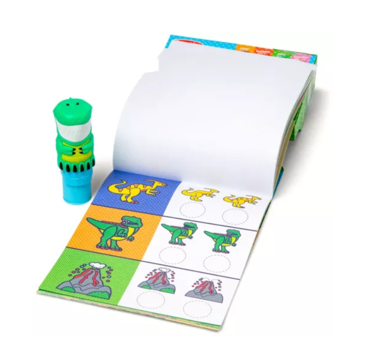 Melissa & Doug Набор для игр с наклейками и многоразовым штампиком «Динозавр», 6074899