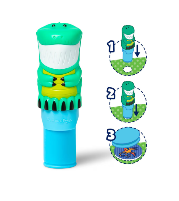 Melissa & Doug Набор для игр с наклейками и многоразовым штампиком «Динозавр», 6074899