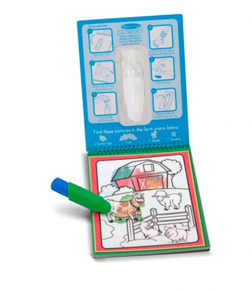 Melissa & Doug Многоразовая раскраска с животными с водой «Water WOW!», 6075659_20156116