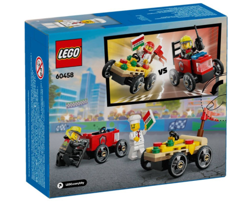 LEGO CITY PACHET DE CURSE FURGONETA DE PIZZA VS. CAMION DE POMPIERI, 60458