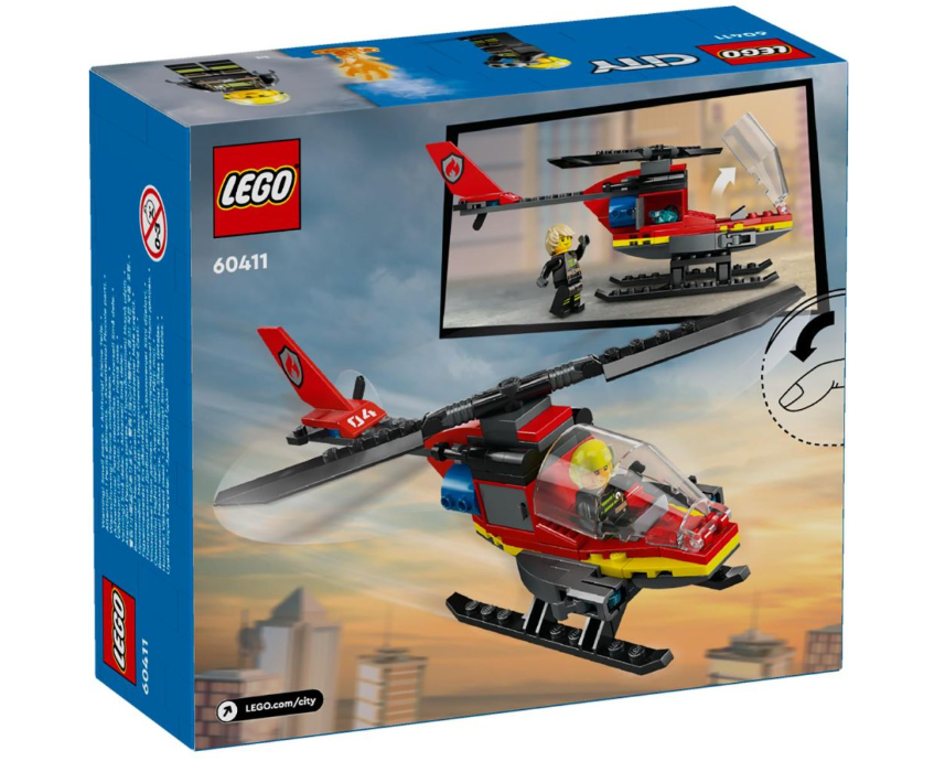 LEGO CITY ELICOPTER DE POMPIERI, 60411