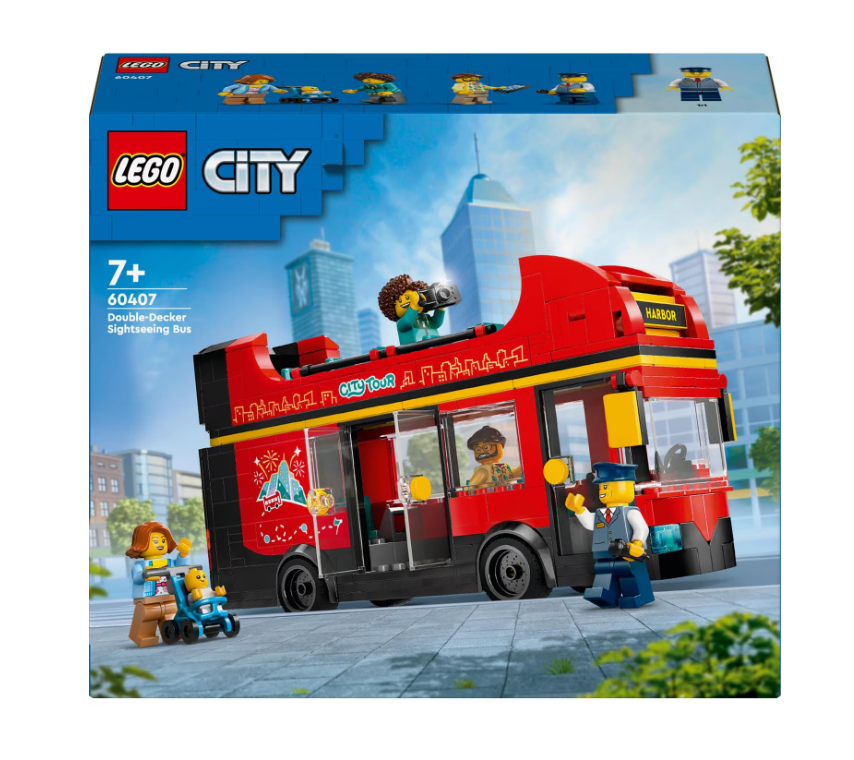 Красный двухэтажный туристический автобус LEGO City, 60407