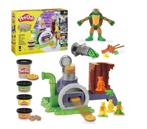 PLAY DOH POVESTIRI CU TESTOASE NINJA ADOLESCENTE MUTANTE SET PLASTELINA PIZZA TAIE SI ARUNCA, G1829