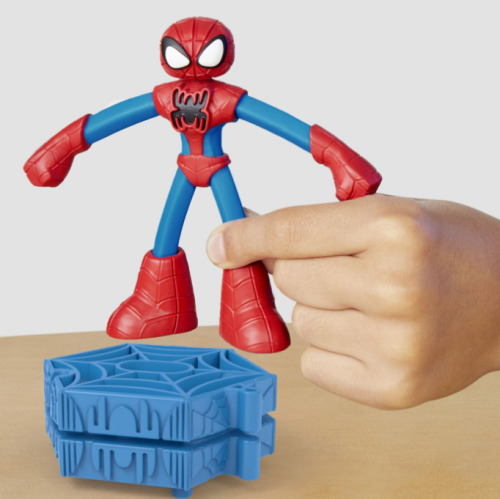 Набор из 2 боевых фигурок Человека-паука из пластилина Play-Doh с пусковой установкой и копьем, F9827