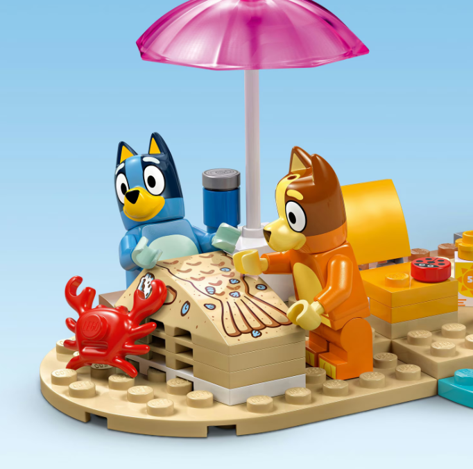 LEGO BLUEY СЕМЕЙНАЯ ПОЕЗДКА НА ПЛЯЖ НА МАШИНЕ, 11202
