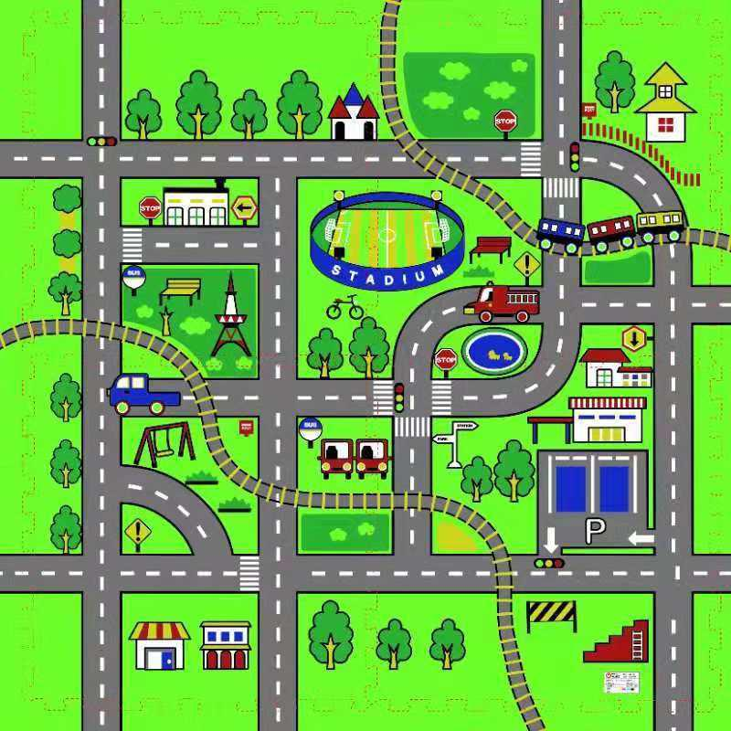 Puzzle de podea 4 bucăți „Drum”, KTPT002