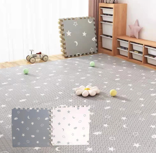 Puzzle de podea, 4 buc., gri/alb, KTPT006