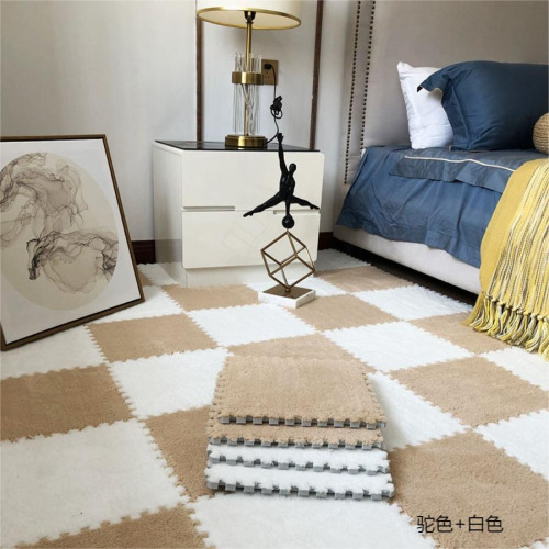 Пазл напольный мягкий 10шт бело/корич, KTPT015