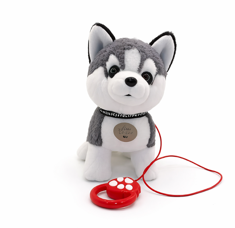 Интерактивная игрушка Хаски  с поводком, AR006