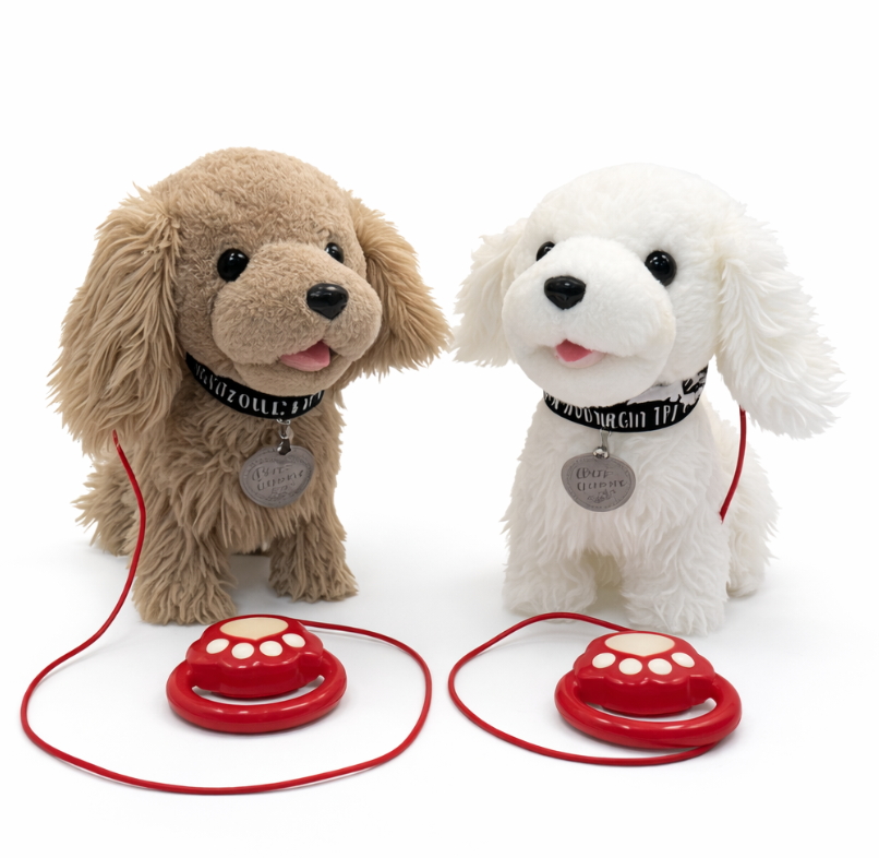 Câine de jucărie interactiv cu lesă, AR019