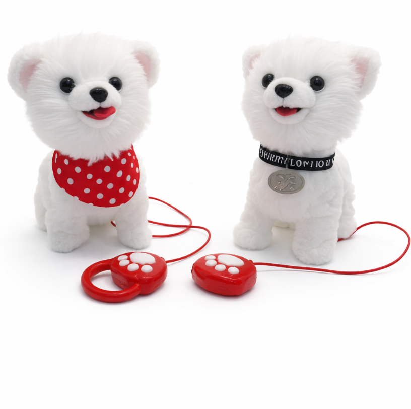 Câine de jucărie interactiv cu lesă, AR021