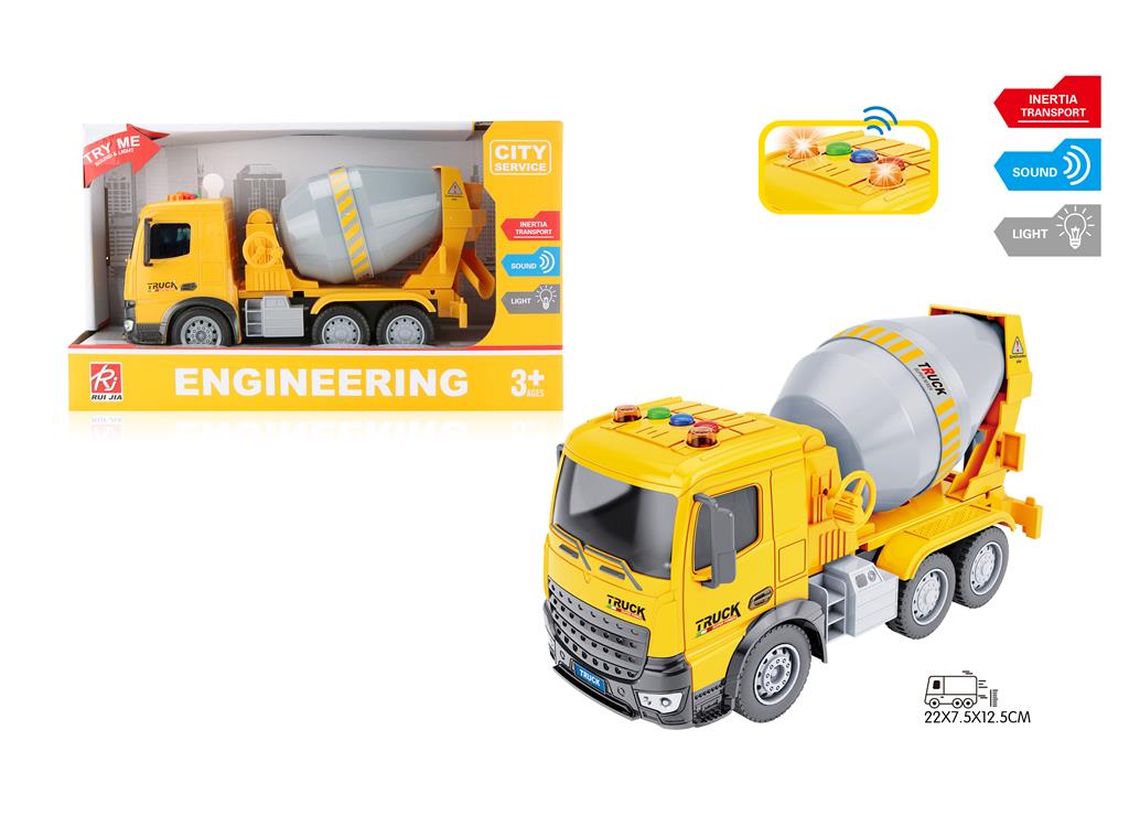 Betoniera cu inertie, sunet/lumina, scara 1:18, RJ002A