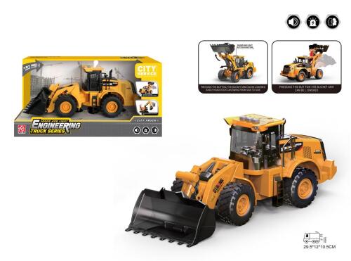 Buldozer cu inerție 1:14  (lumini, sunet), RJ3382A
