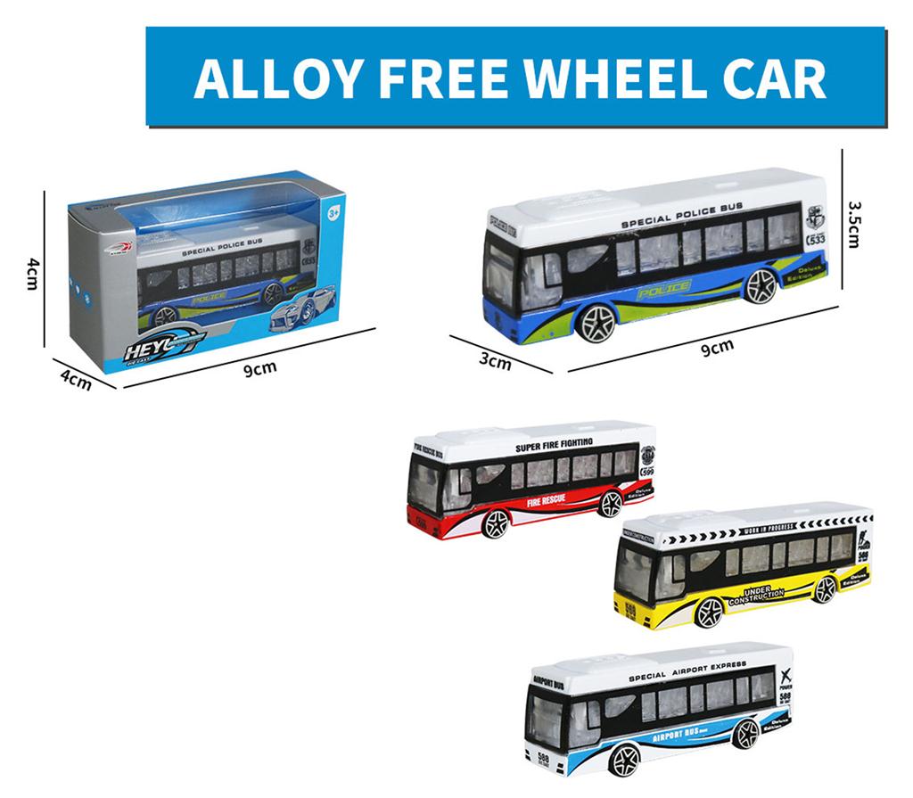 Autobuz metalic, dimensiuni (cm): 9 × 4 × 4, HY6272-5