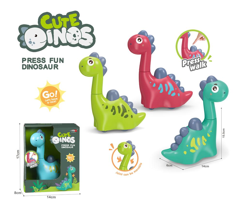 Jucarie cu mecanism cu arc si clichet – dinozaur, HY006B