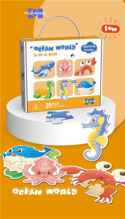 Puzzle magnetice cu animale marine, 88768