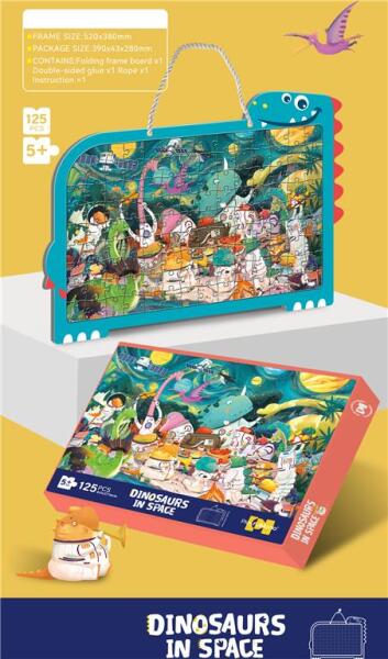Puzzle rama foto Dinozaur, 125 piese, 88865