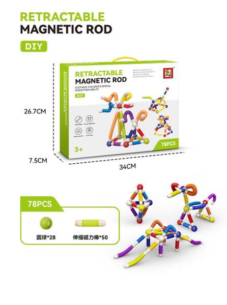 SET DIY TIJE MAGNETICE 78 PIESE, RDF-1088