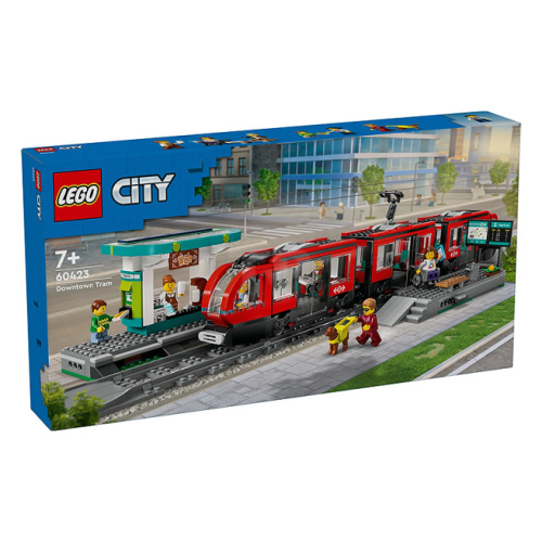 Конструктор LEGO City Трамвай и станция в центре города 60423
