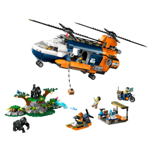Конструктор LEGO City Вертолет «Исследователь джунглей» в базовом лагере 60437