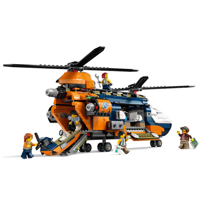 Конструктор LEGO City Вертолет «Исследователь джунглей» в базовом лагере 60437