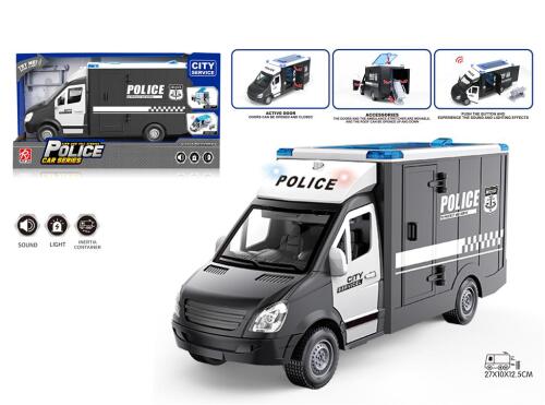 Mașină inerțială 1:16 „Poliție”, lumină/sunet, RJ5501D