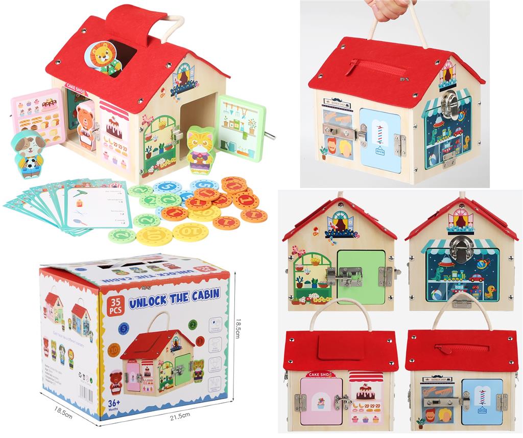 Casuta din lemn cu sistem de descuiere, BLLN-5045