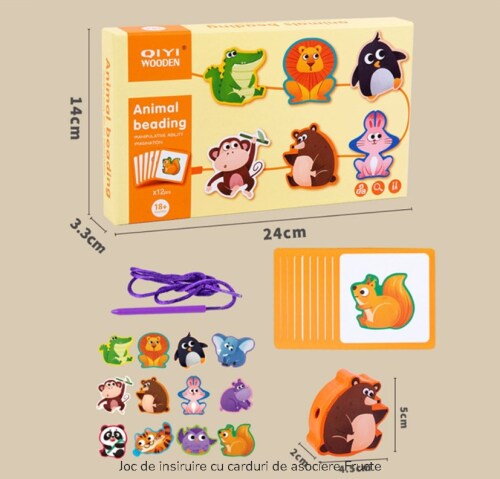 Joc de însirat din lemn"Animalele" S11E004