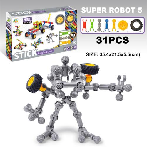 Интеллектуальный конструктор каркасный пластиковый, 31 детали, SY8821