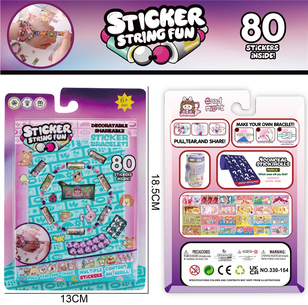 Set cu 80 margele si autocolante, 330-154