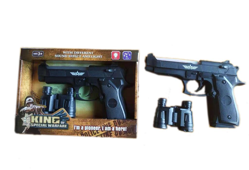 Pistol cu lumina IC, culoare uni, cu telescop, 8610-8