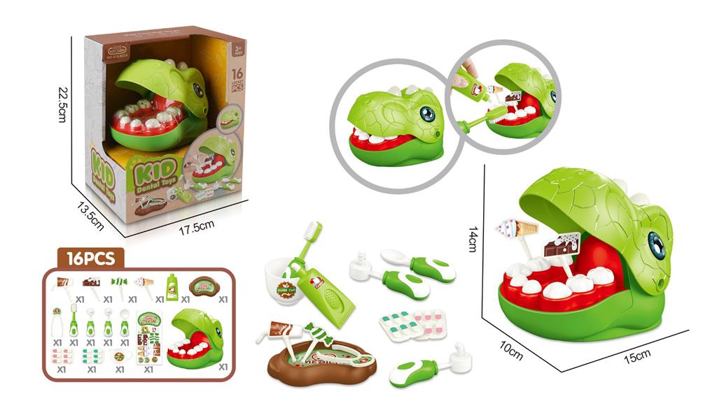Медицинский набор с зубной щёткой Динозавр, 623-922A