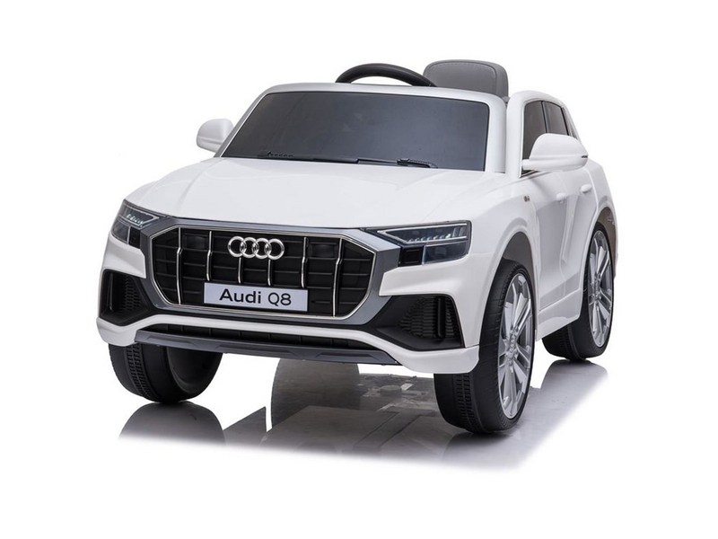 Mașină electrică Audi Q8, 12V 4.5Ah, 25W x2, albă, JJ2066 Q8