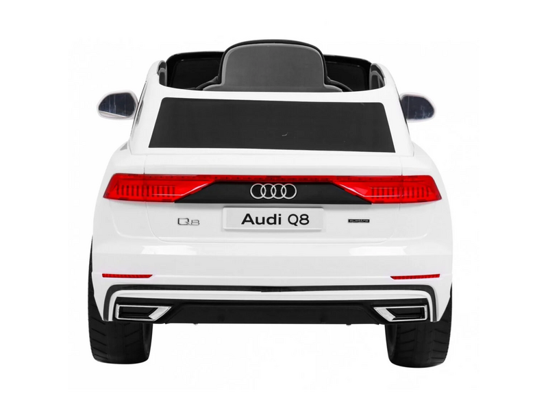 Mașină electrică Audi Q8, 12V 4.5Ah, 25W x2, albă, JJ2066 Q8