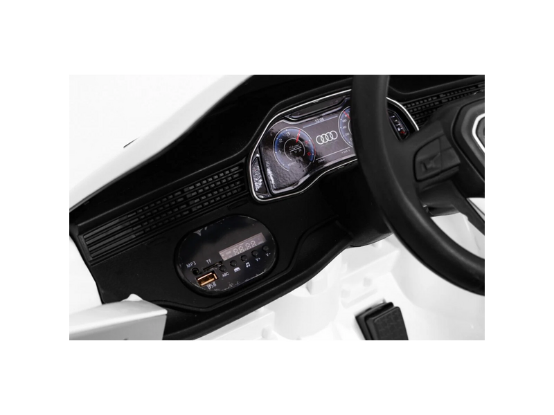 Mașină electrică Audi Q8, 12V 4.5Ah, 25W x2, albă, JJ2066 Q8